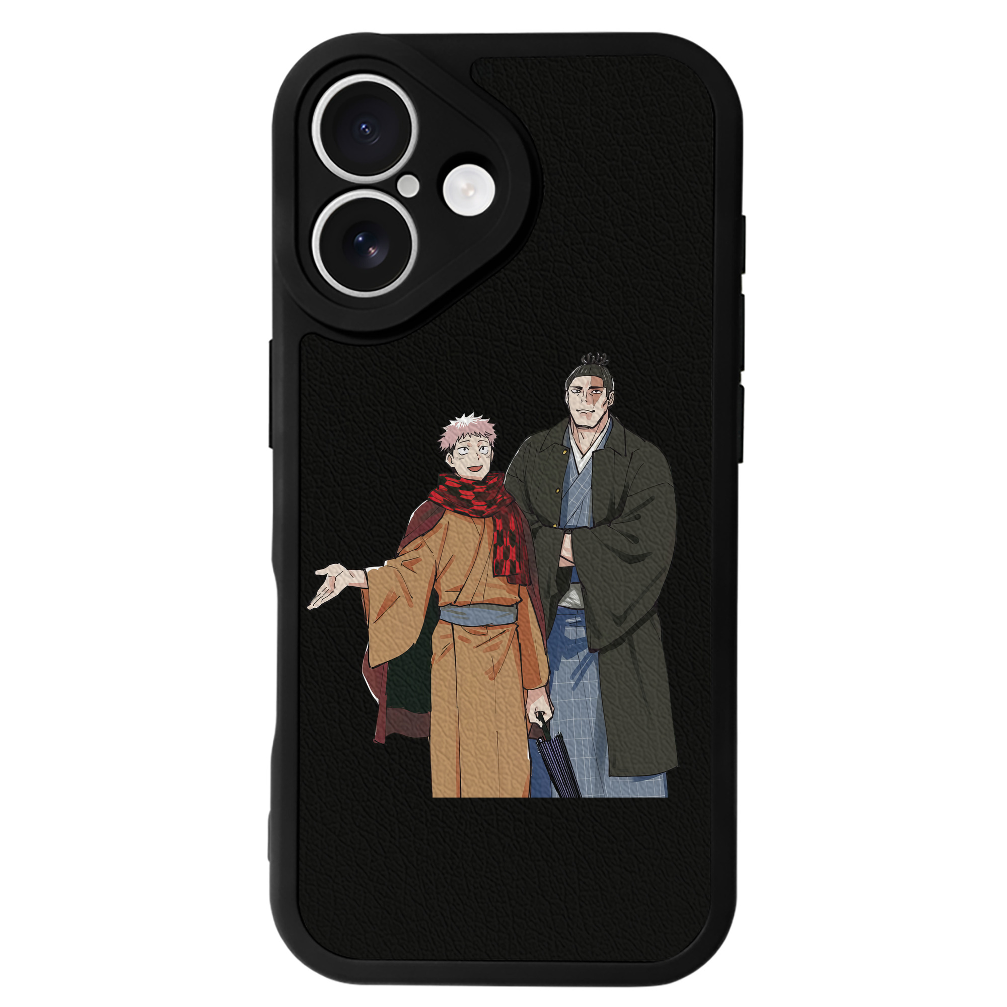 （画像用） 呪術廻戦 Jujutsu Kaisen 【iPhone 16シリーズ対応】シリコンスマホケース（レザー調） 材質：シリコン